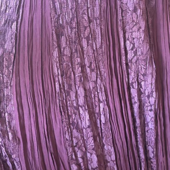 Nostalgia Purple Crinkle Lace Maxi Dress M Women’s M/L - Picture 6 of 8